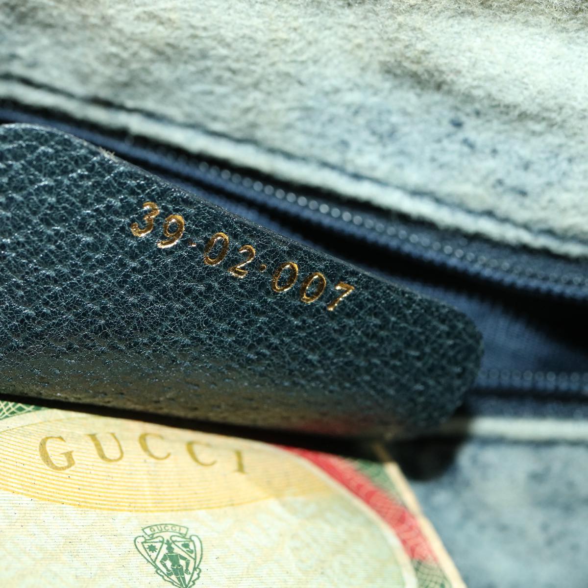 GUCCI GG Canvas Sherry Line Boston Bag PVC Leather Gray Red Navy rd3671