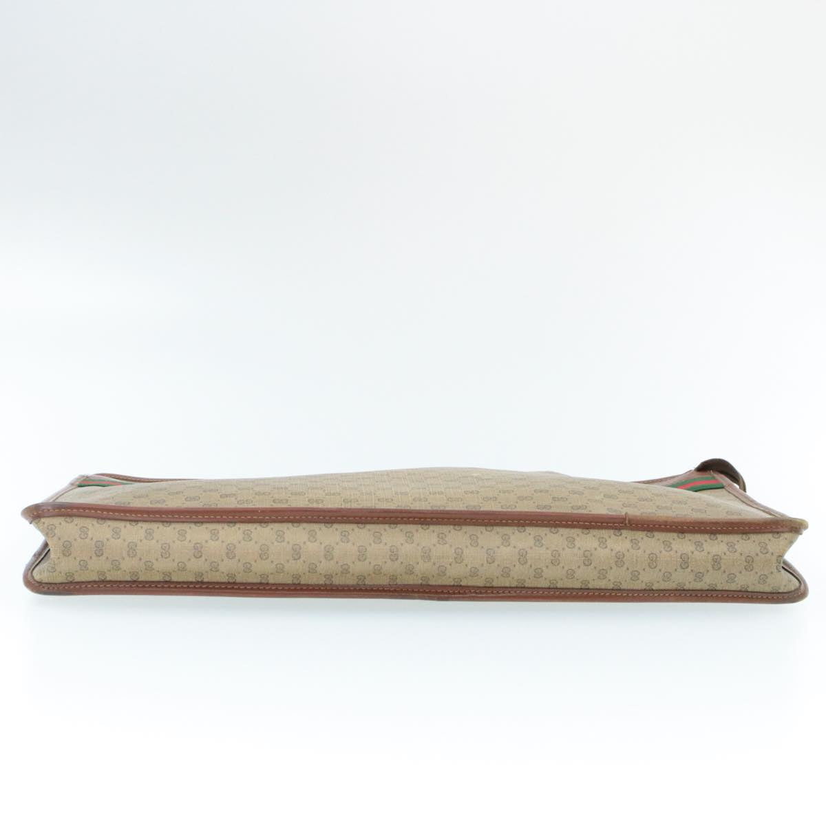 GUCCI Web Sherry Line Micro GG Canvas Clutch Bag Beige Red Green rd390