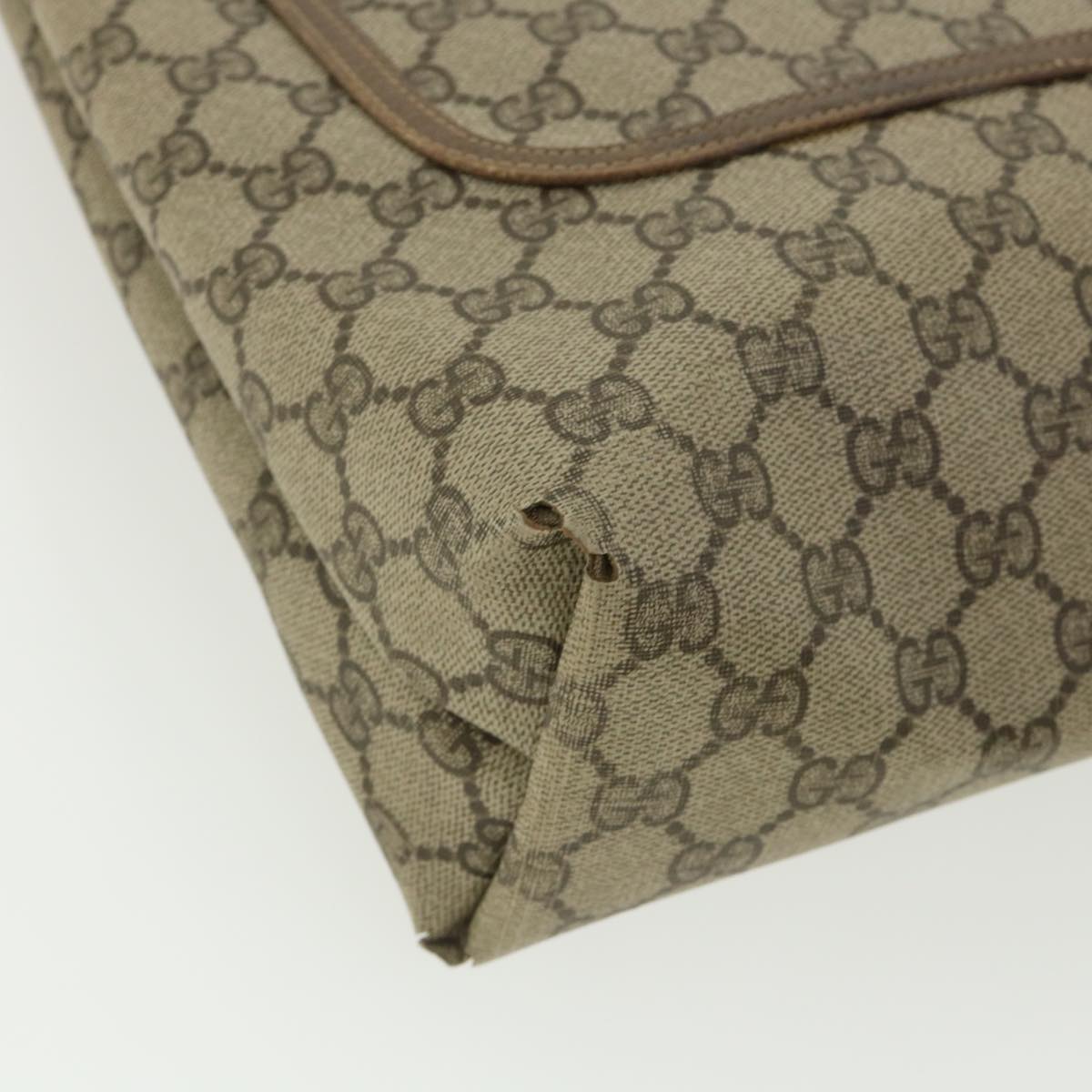 GUCCI Web Sherry Line GG Canvas Tote Bag PVC Leather Beige Green Red rd3959