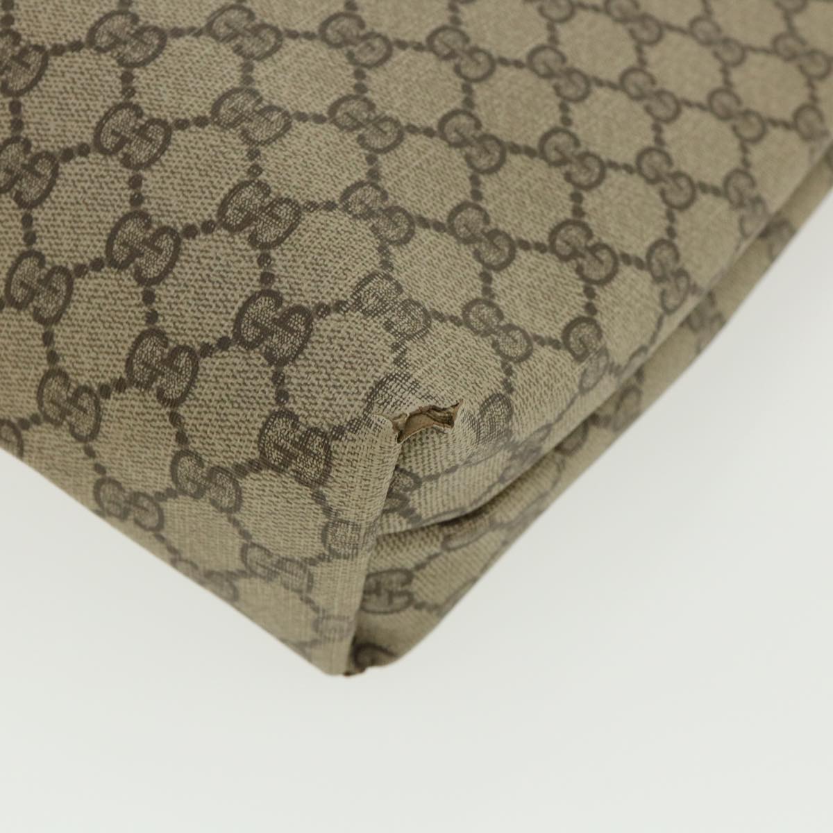 GUCCI Web Sherry Line GG Canvas Tote Bag PVC Leather Beige Green Red rd3959