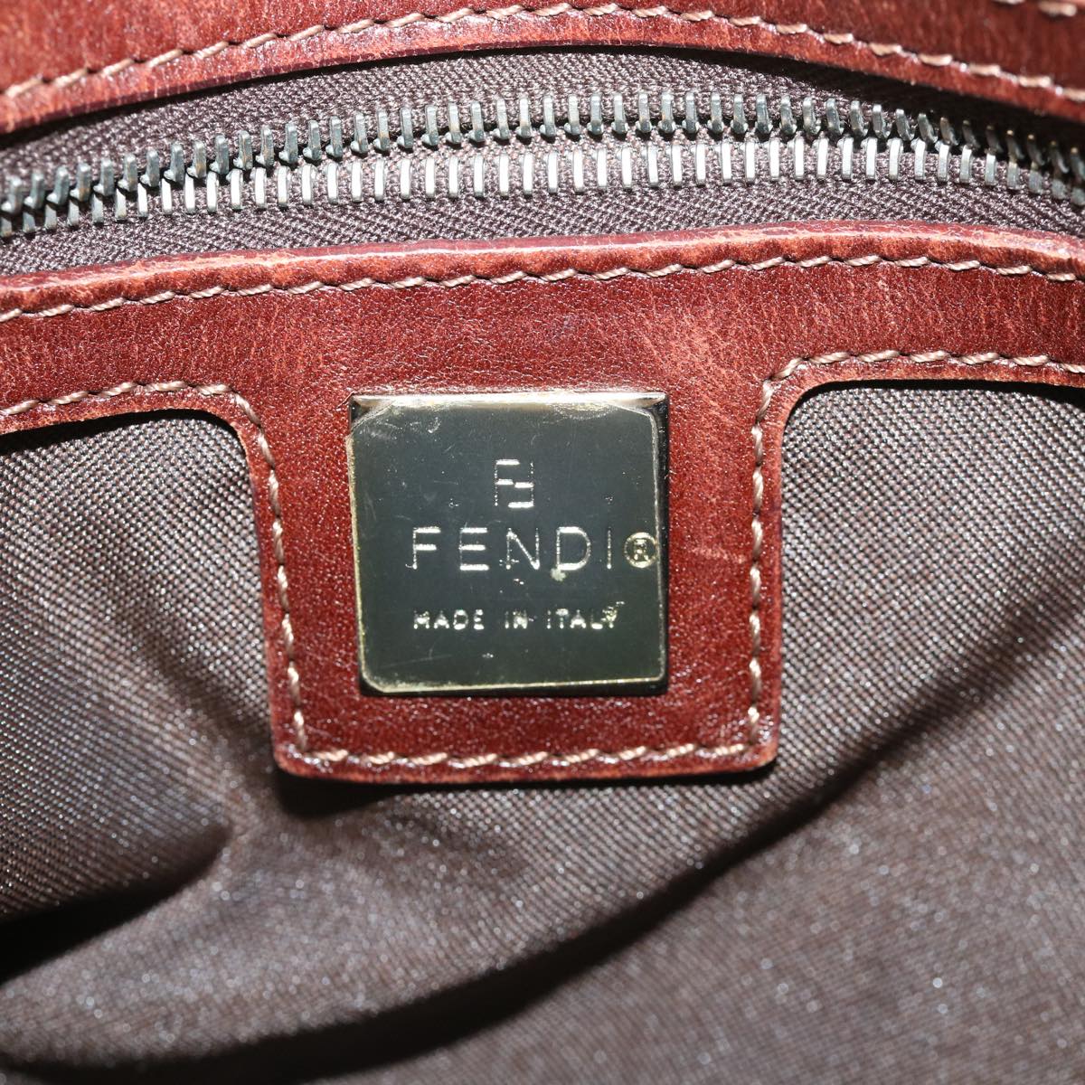 FENDI Mamma Baguette Zucca Canvas Shoulder Bag Beige rd3993