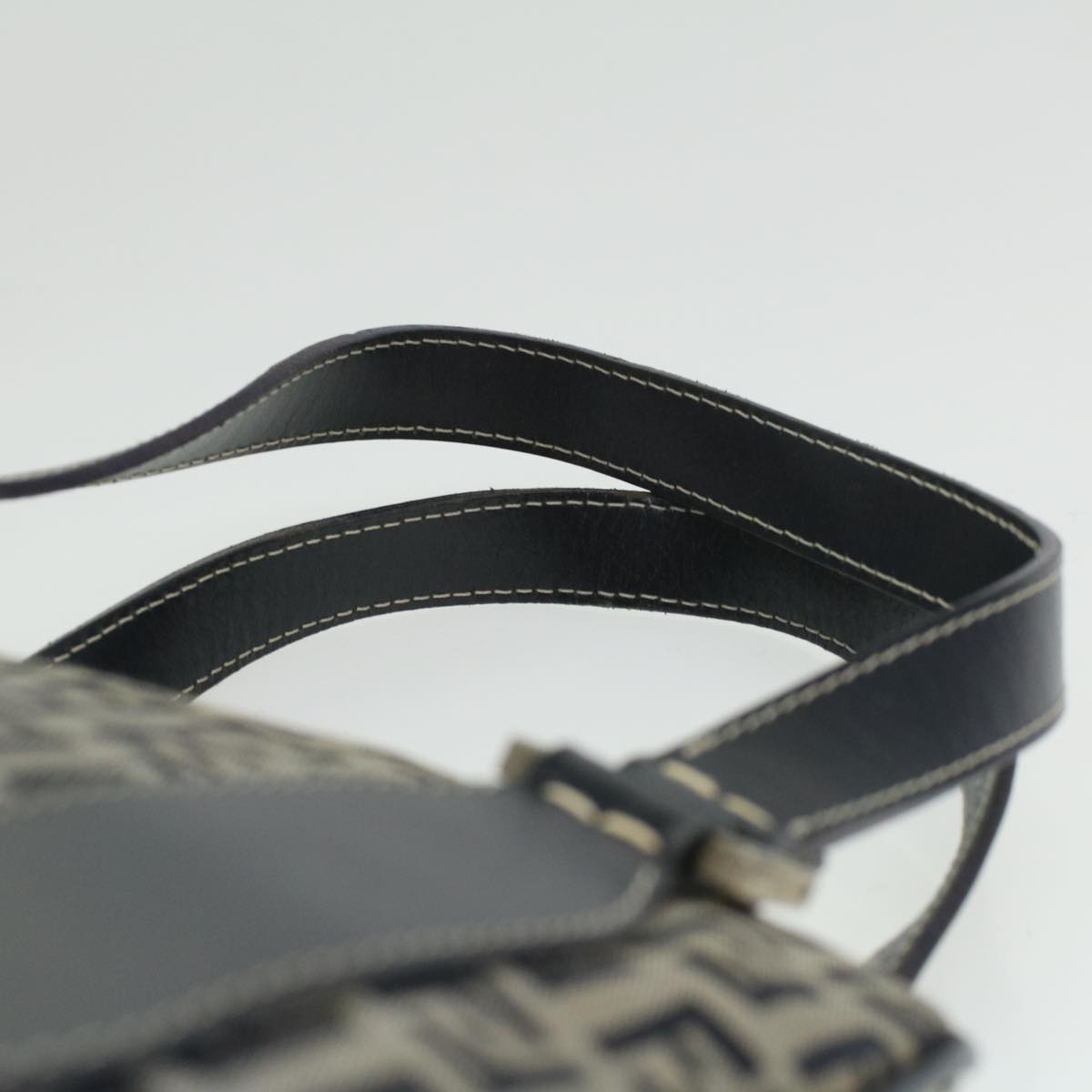 FENDI Zucchino Canvas Hand Bag Navy rd4260