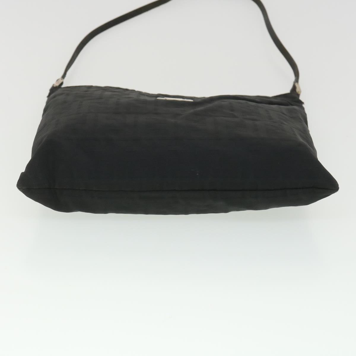 FENDI Zucca Canvas Shoulder Bag Nylon Black rd4345