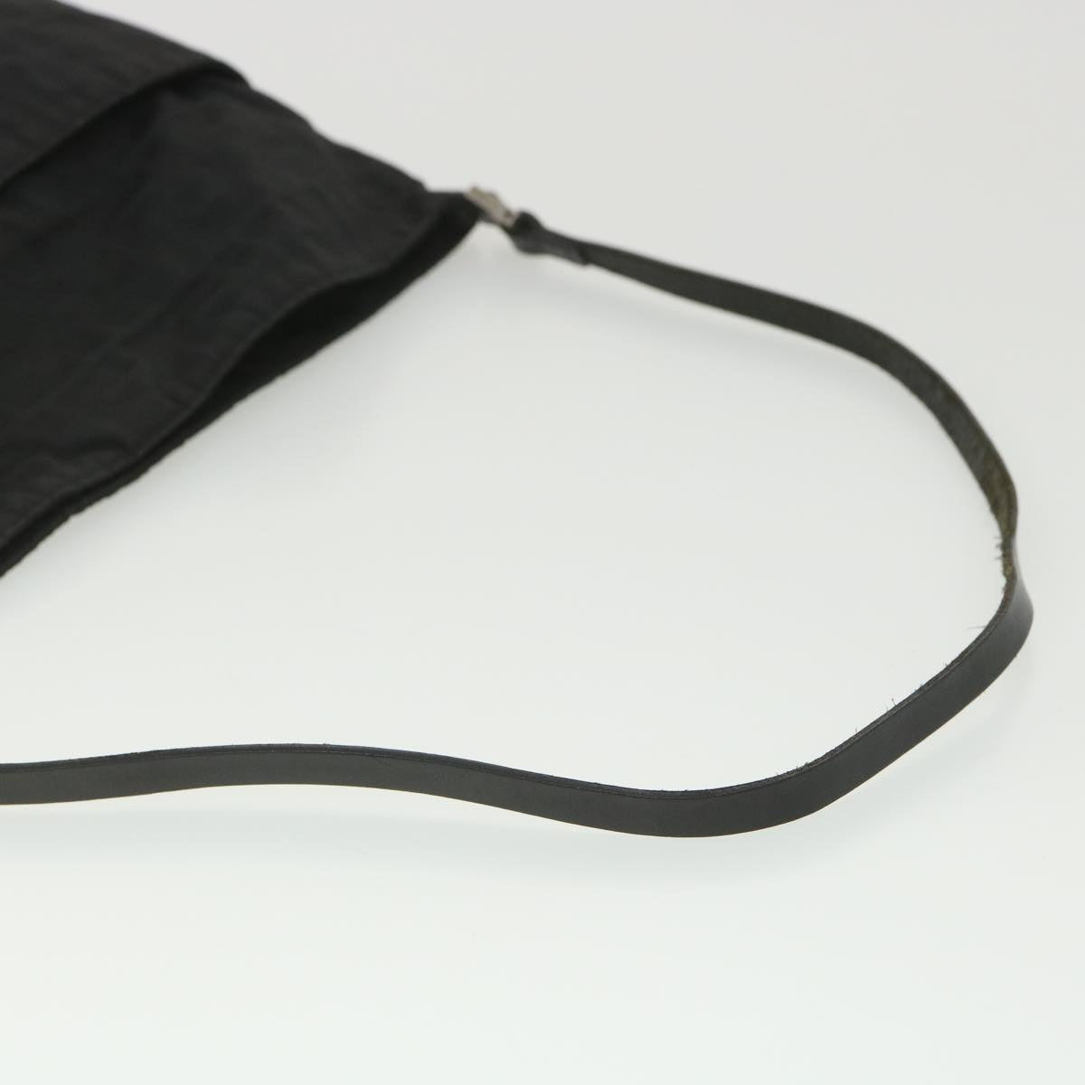 FENDI Zucca Canvas Shoulder Bag Nylon Black rd4345