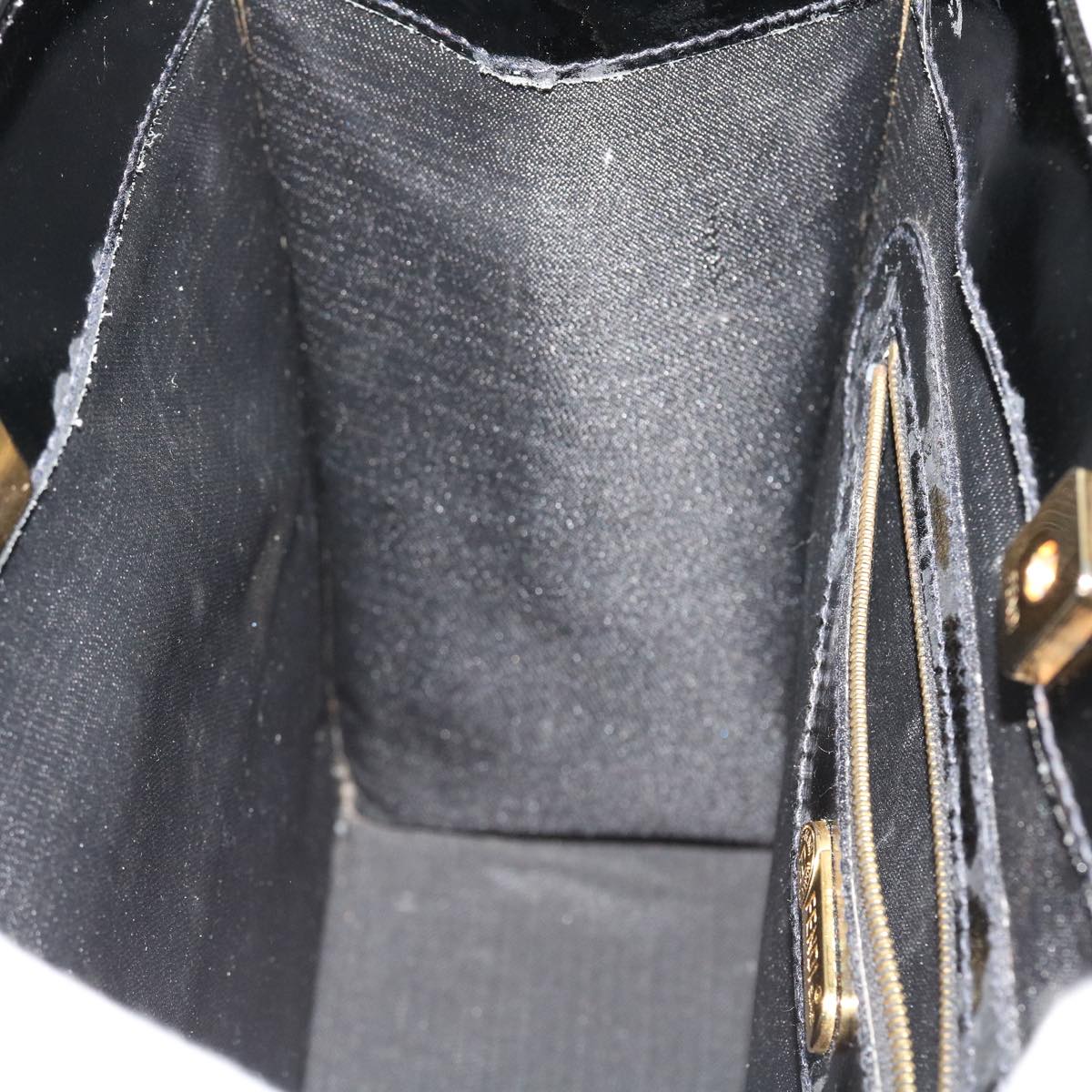 FENDI Hand Bag Leather 2way Black rd4371