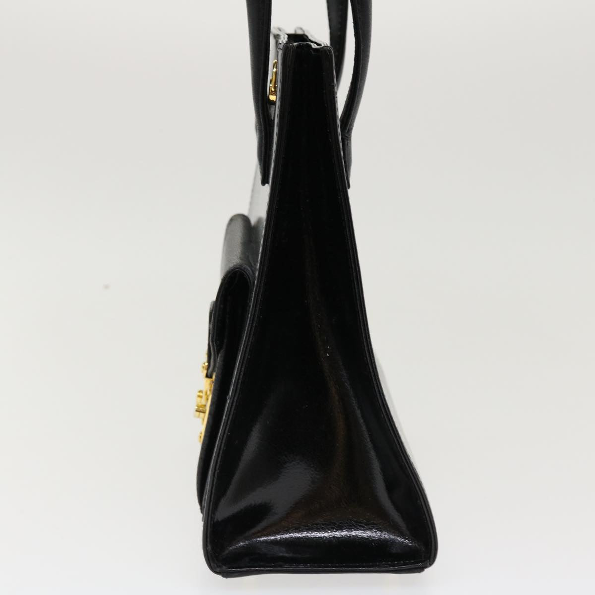 FENDI Hand Bag Leather 2way Black rd4371