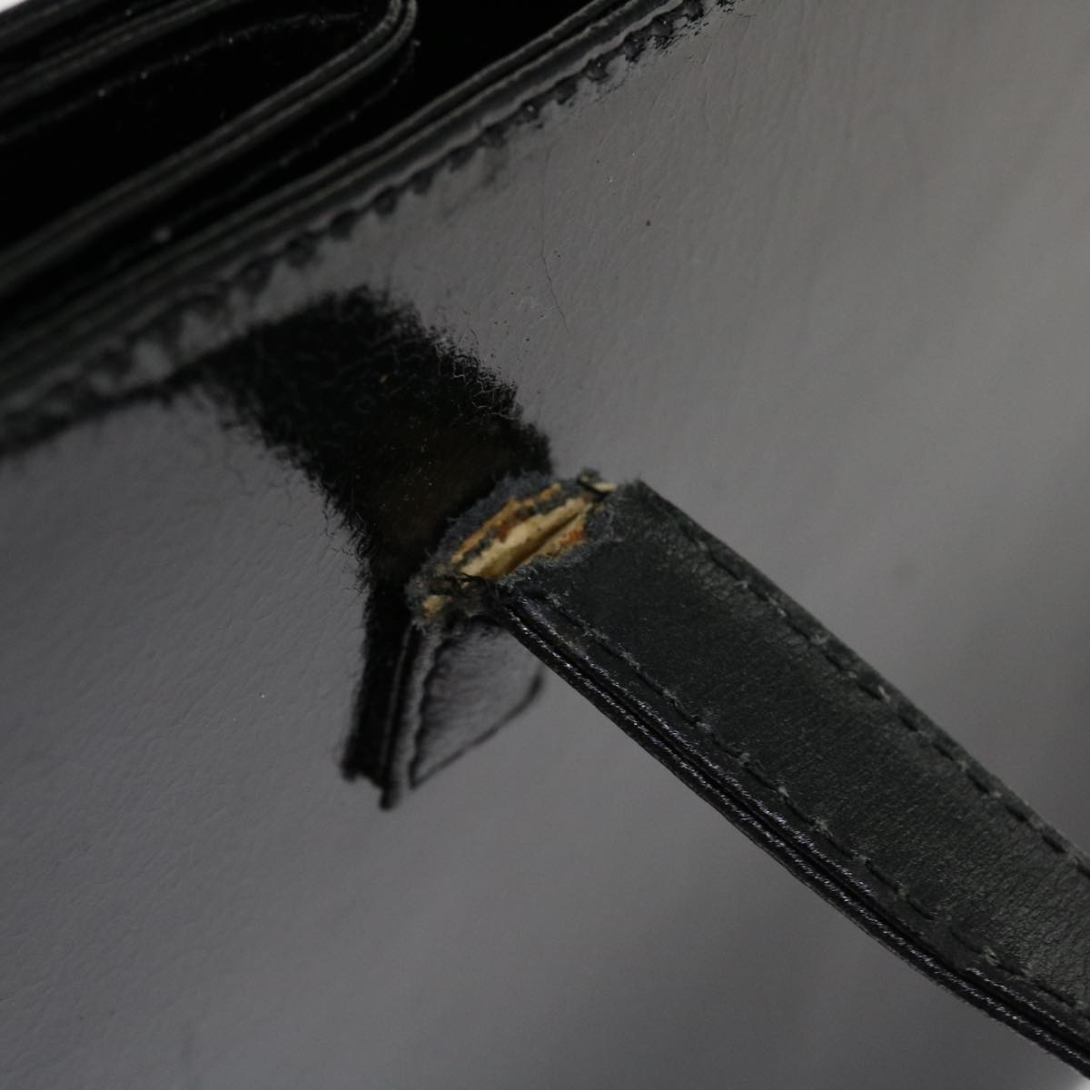 FENDI Hand Bag Leather 2way Black rd4371