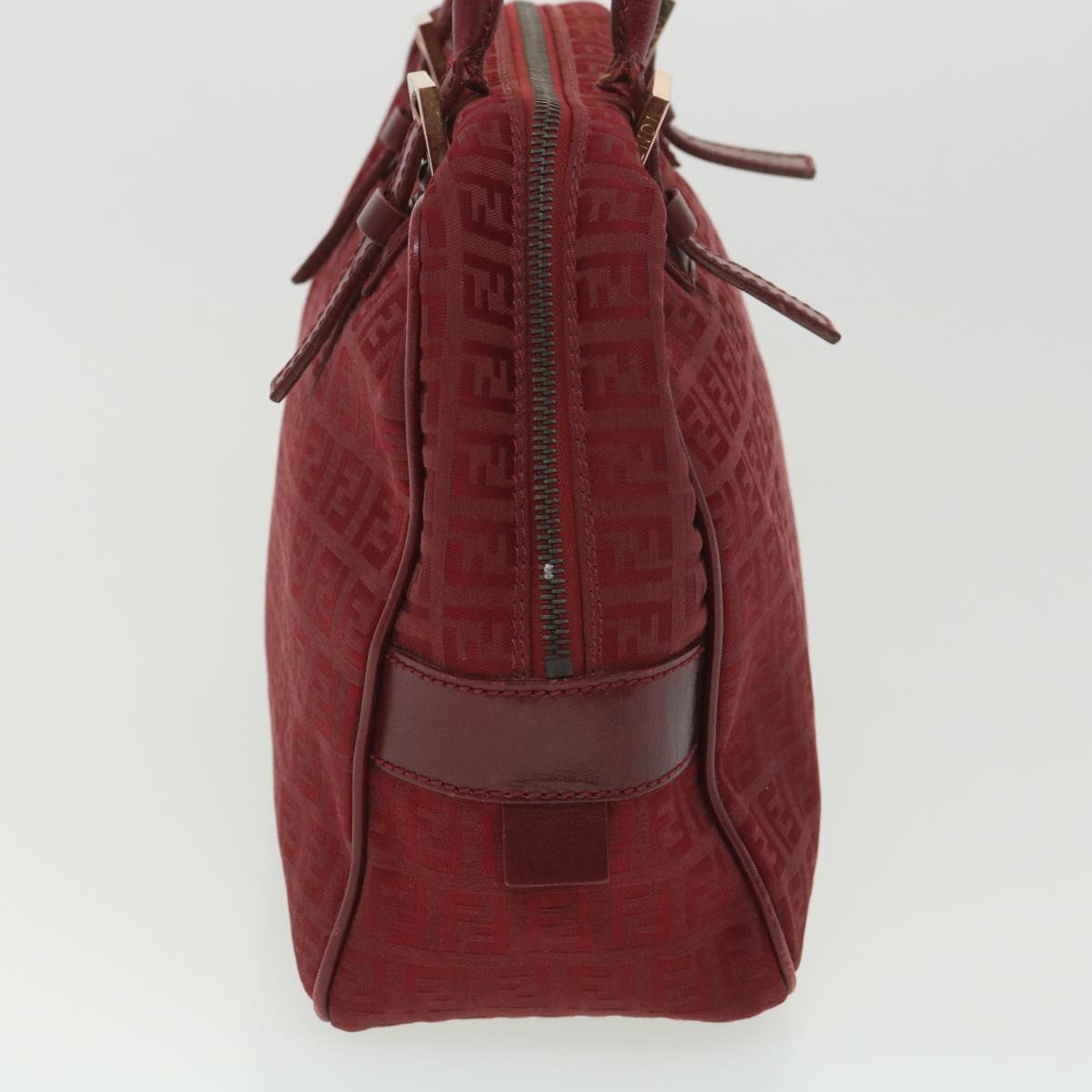 FENDI Zucchino Canvas Hand Bag Red rd4396