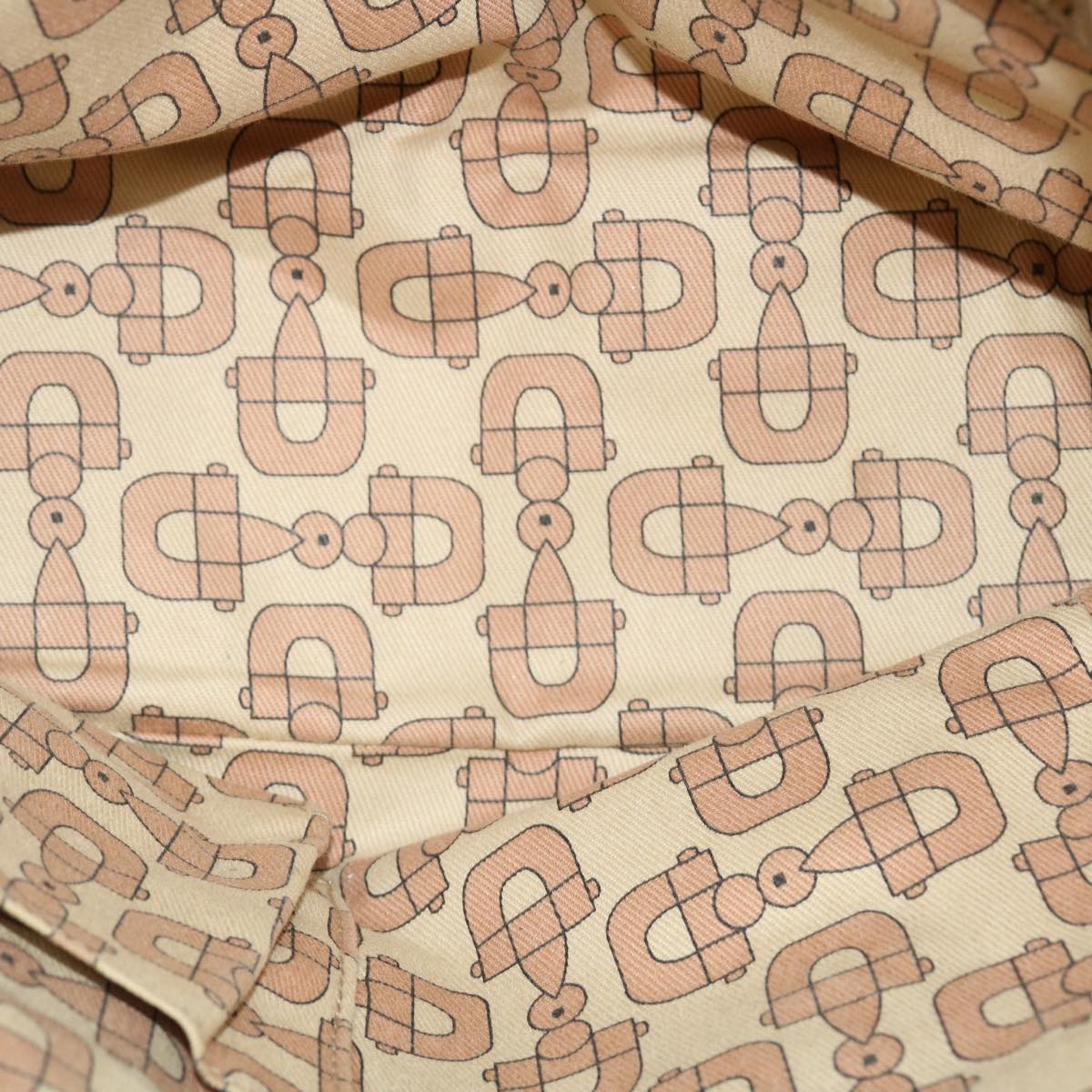GUCCI Sherry Line GG Canvas Hand Bag Beige Gold pink 213041 rd4461