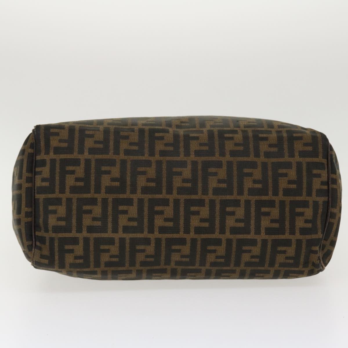FENDI Zucca Canvas Hand Bag Nylon Brown Black rd4508