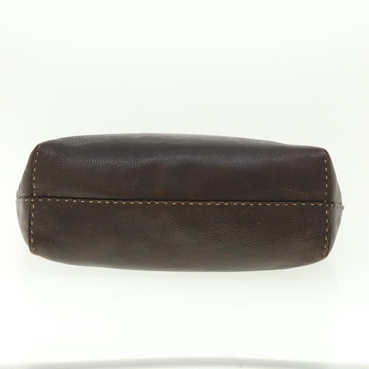 FENDI Tote Bag Leather Brown rd4683