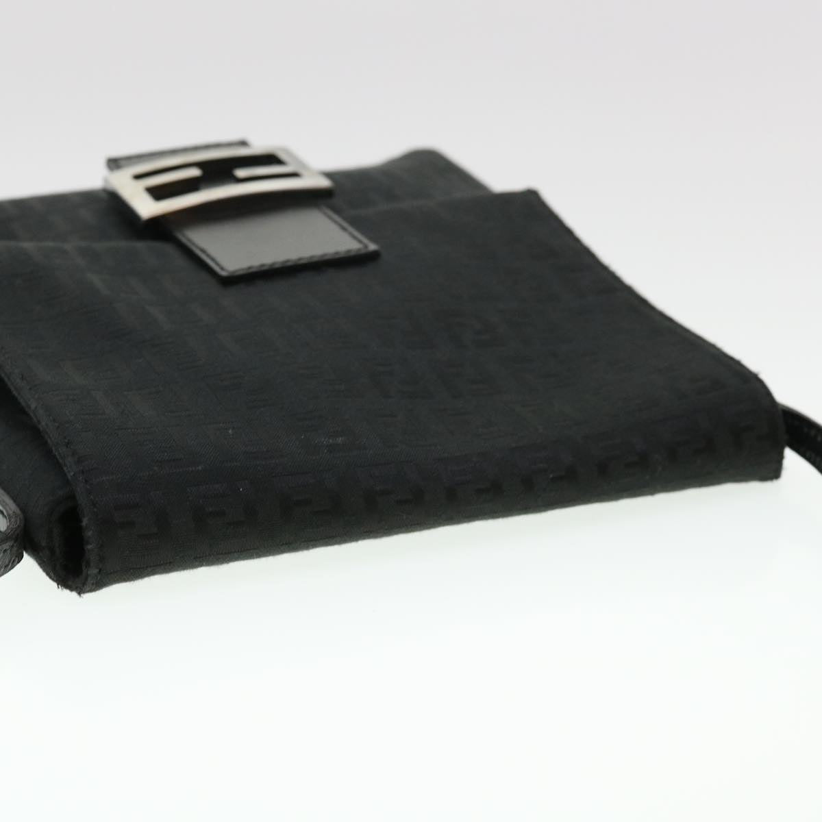 FENDI Zucchino Canvas Shoulder Bag Black 2288-8BT075-JQ5-088 rd4687