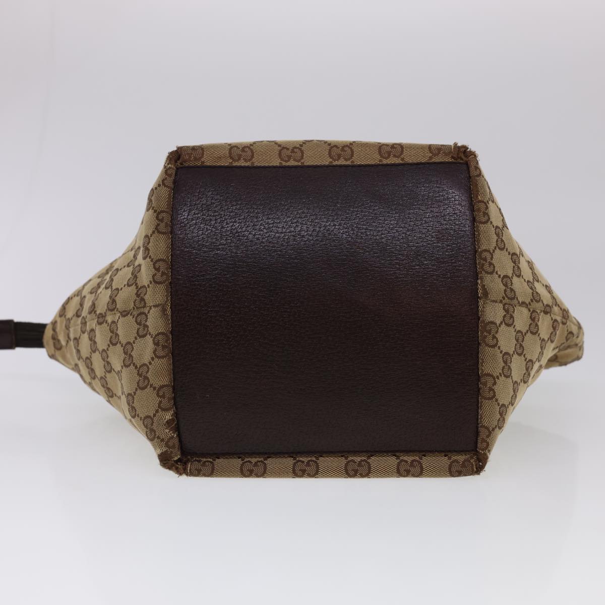 GUCCI GG Canvas Web Sherry Line Tote Bag Beige Red Green 131228 rd4865