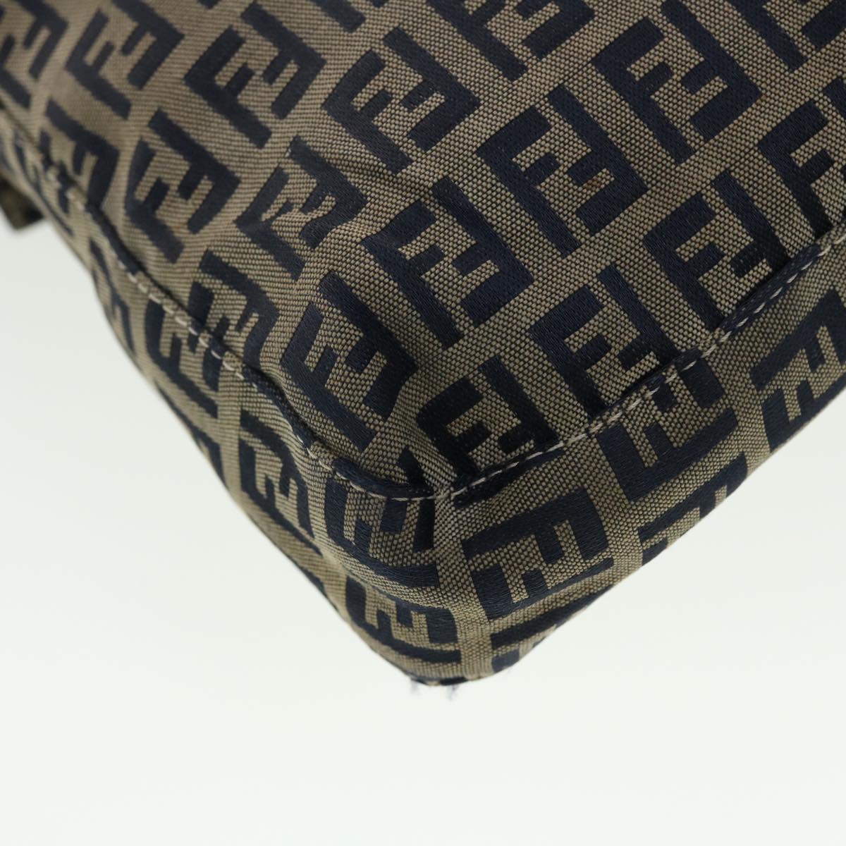 FENDI Zucchino Canvas Mamma bucket Shoulder Bag Navy 2390.26730.018 rd4873