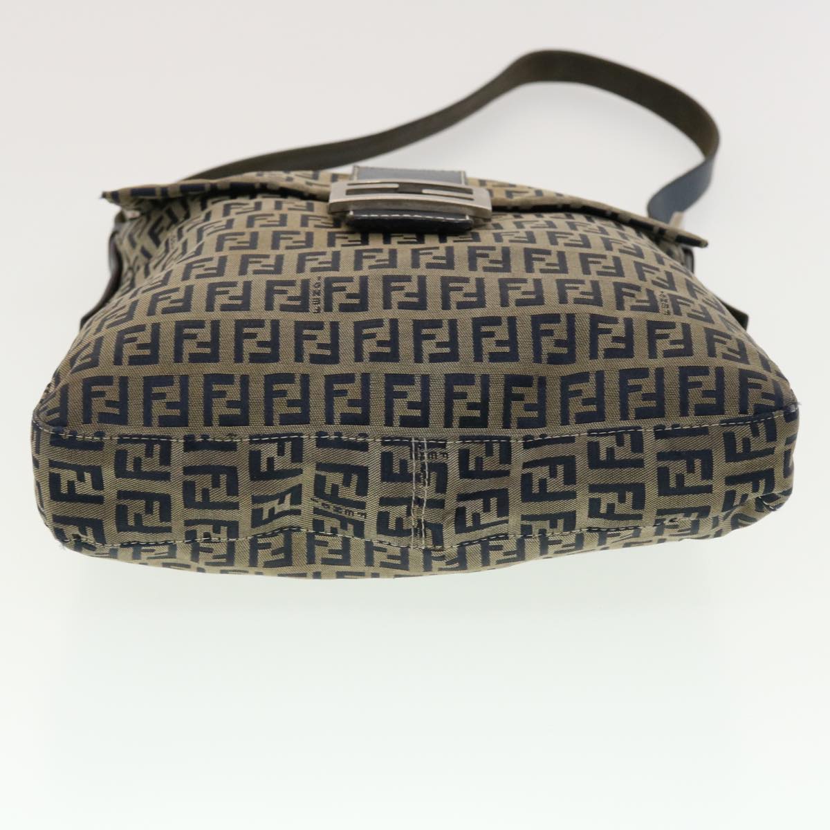 FENDI Zucchino Canvas Mamma bucket Shoulder Bag Navy 2390.26730.018 rd4873