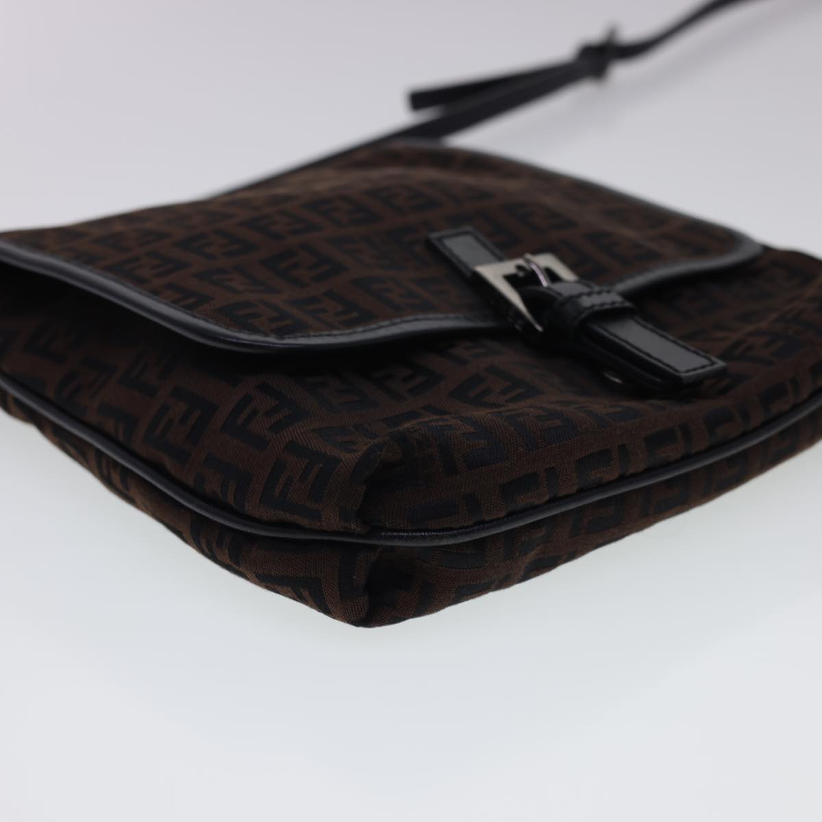FENDI Zucchino Canvas Shoulder Bag Brown 2354/8BT052/JQ5/039 rd4875