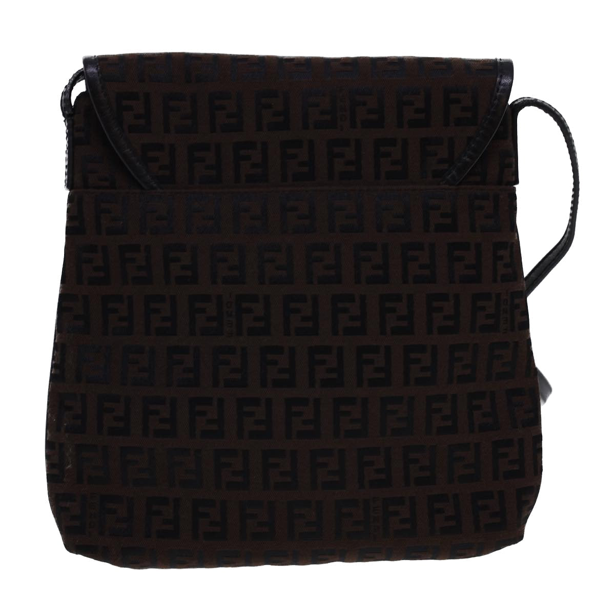 FENDI Zucchino Canvas Shoulder Bag Brown 2354/8BT052/JQ5/039 rd4875