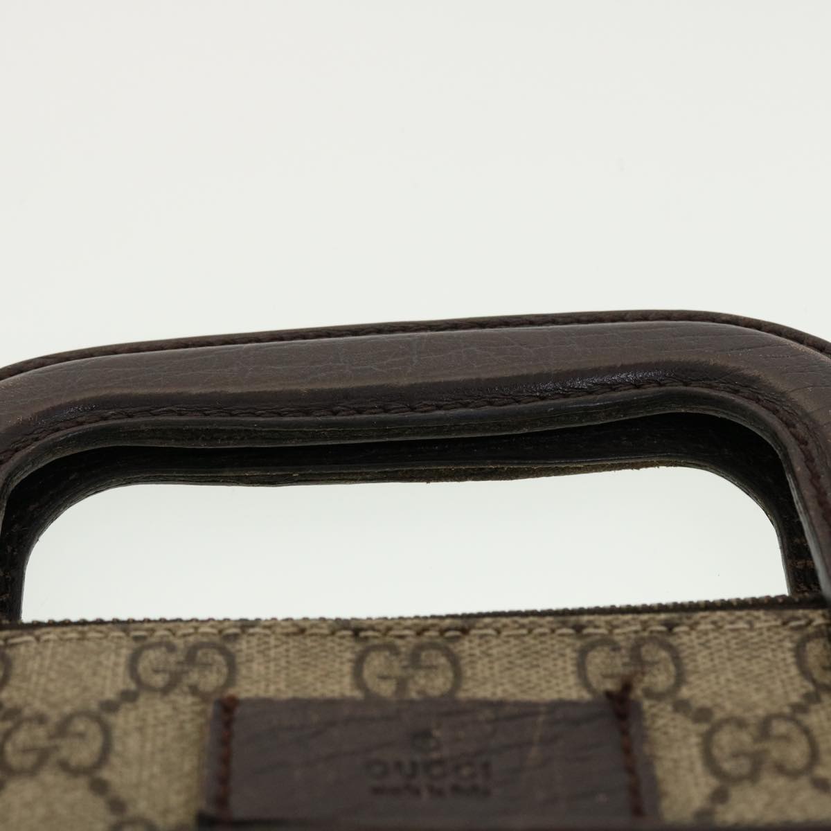 GUCCI GG Canvas Web Sherry Line Hand Bag Beige Red Green 152604 rd4886