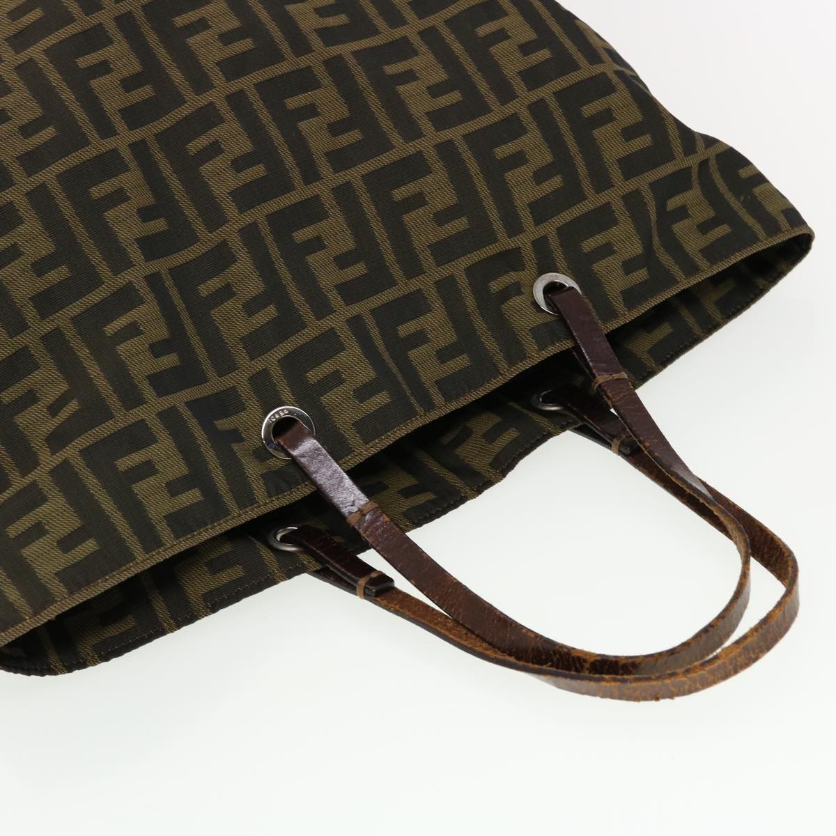 FENDI Zucca Canvas Tote Bag Black Brown 2288-26598-099 rd4904
