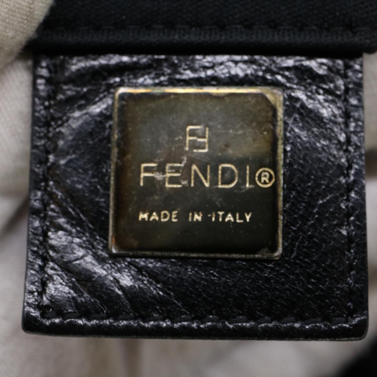 FENDI Shoulder Bag Nylon Black rd4906