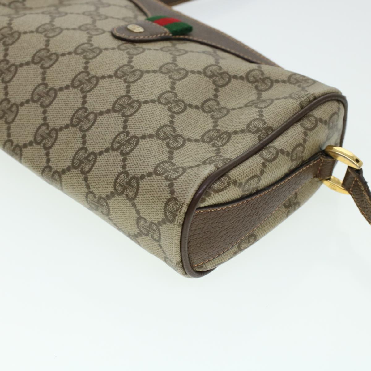 GUCCI GG Canvas Web Sherry Line Shoulder Bag Beige Red 89.02.018 rd4964