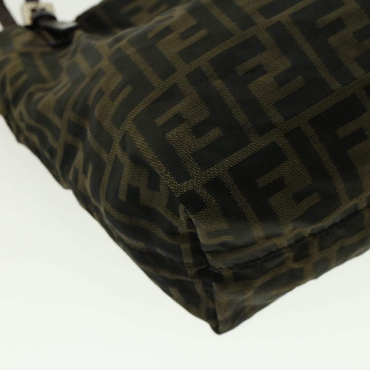 FENDI Zucca Canvas Shoulder Bag Black Brown 2228-26633-008 rd4980