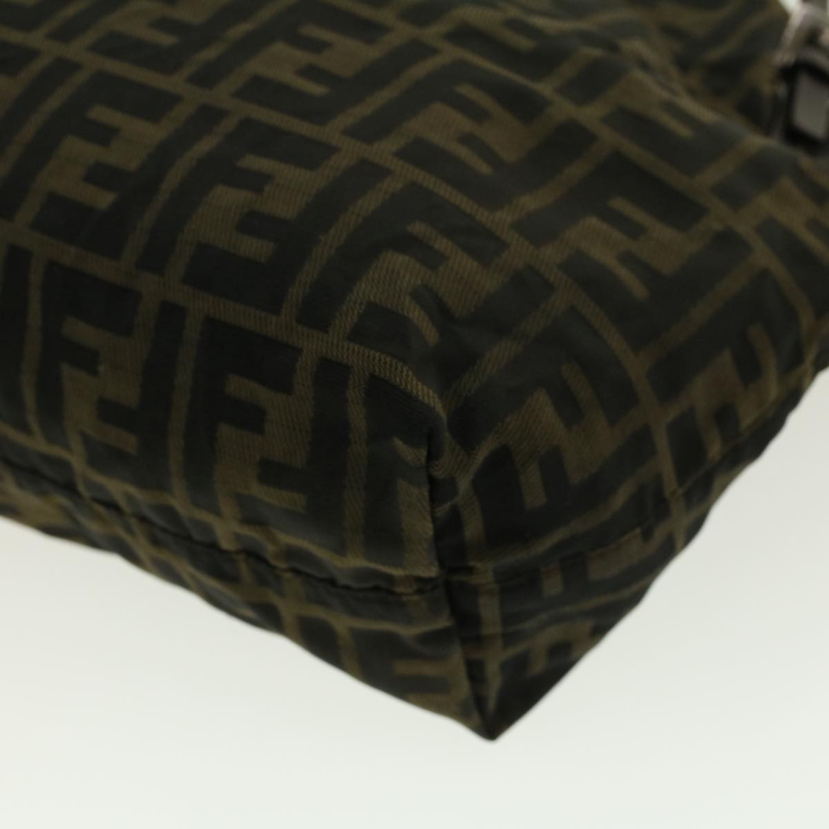FENDI Zucca Canvas Shoulder Bag Black Brown 2228-26633-008 rd4980