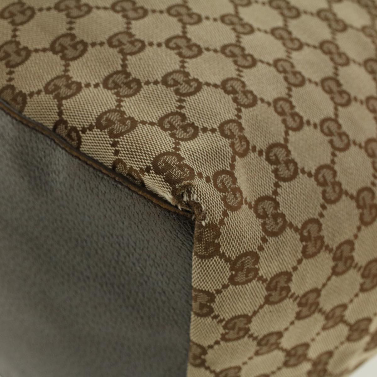 GUCCI GG Canvas Web Sherry Line Tote Bag Beige Red Green 131231 rd5000