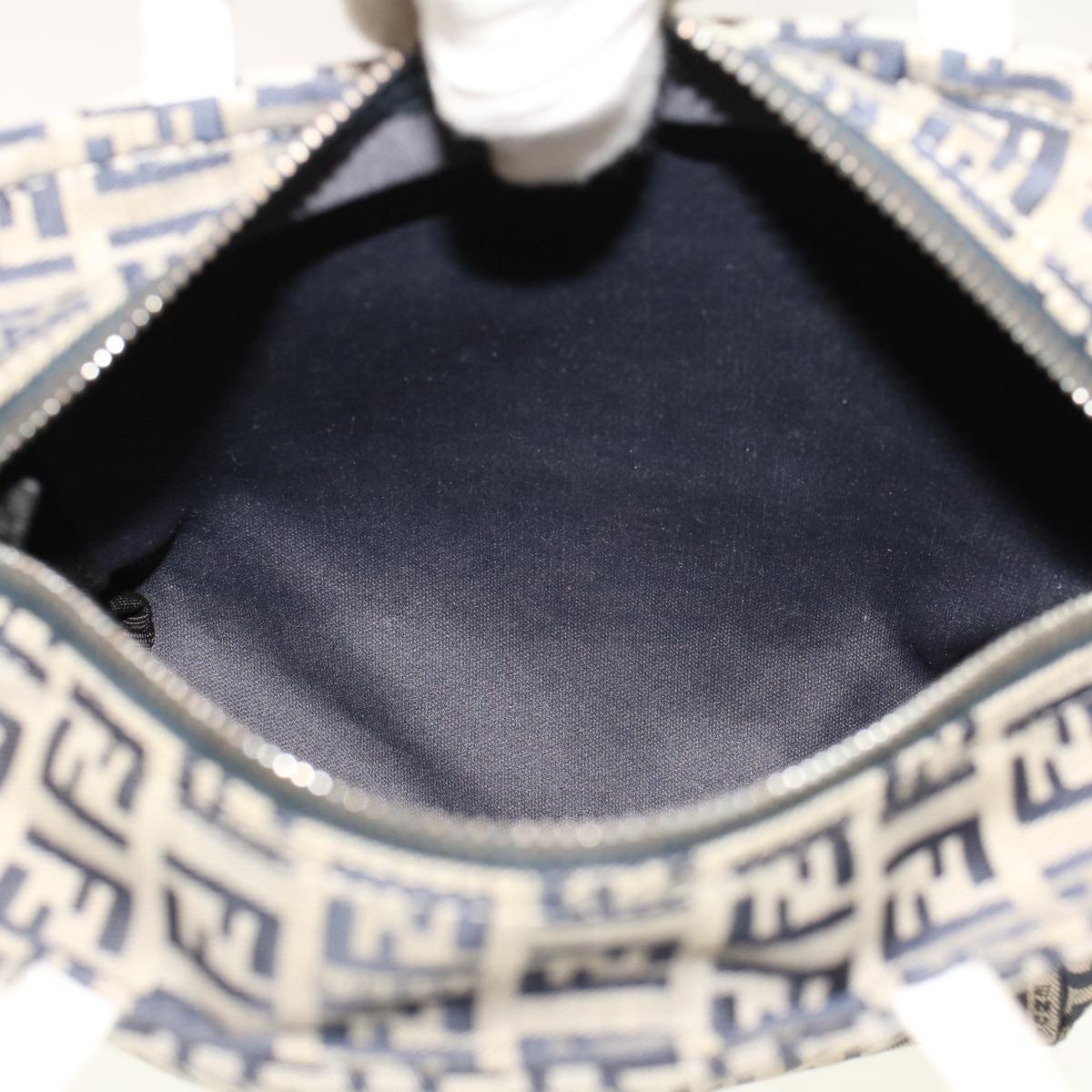 FENDI Zucchino Canvas Hand Bag Navy 2415 8N0000-028 rd5029