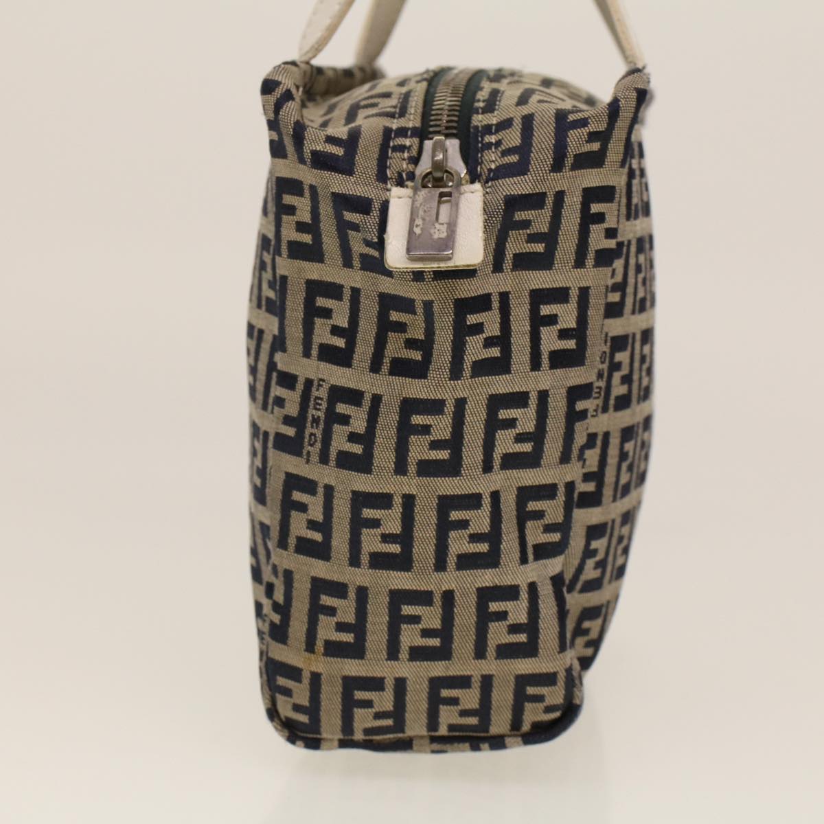 FENDI Zucchino Canvas Hand Bag Navy 2415 8N0000-028 rd5029