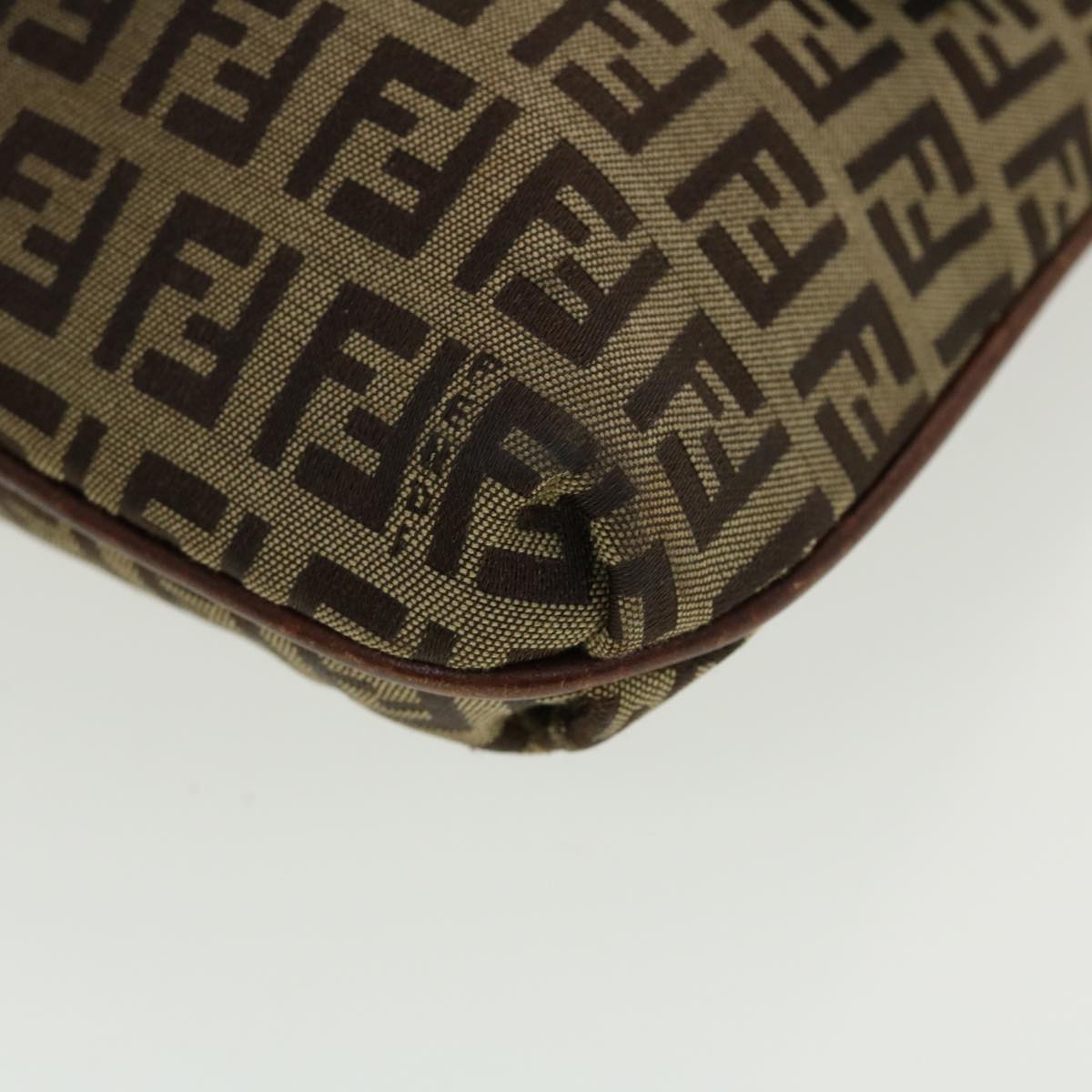 FENDI Zucchino Canvas Shoulder Bag Brown 2228-8BT075-TN9069 rd5064