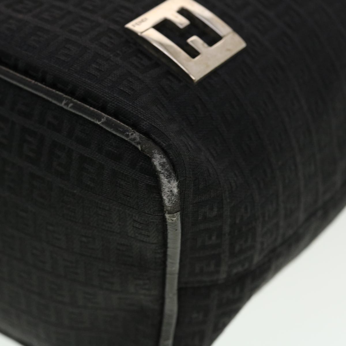FENDI Zucchino Canvas Tote Bag Black 2415-8BH051-029 rd5147