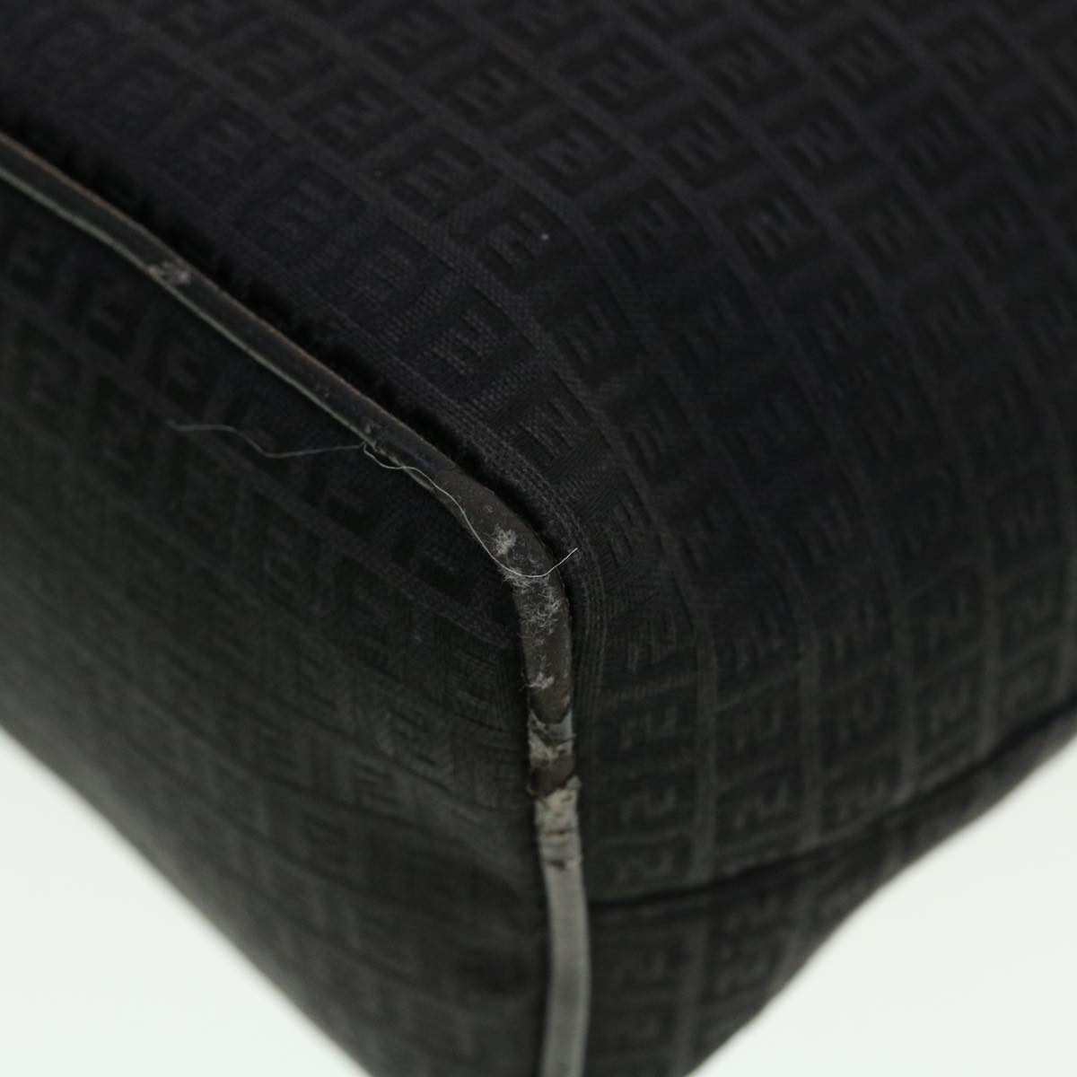 FENDI Zucchino Canvas Tote Bag Black 2415-8BH051-029 rd5147
