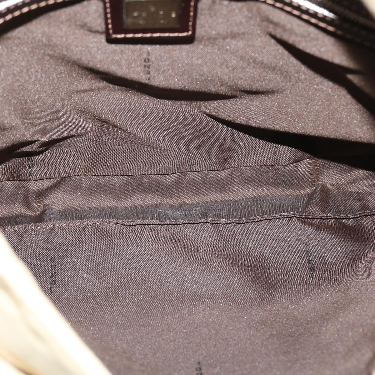FENDI Zucca Canvas Mamma Baguette Shoulder Bag Beige 2211 26727 008 rd5152
