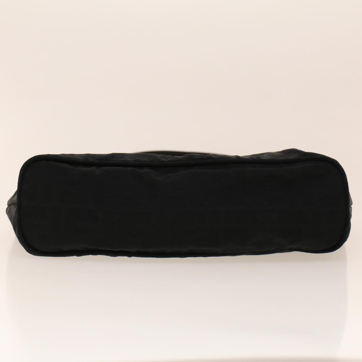 FENDI Zucchino Canvas Shoulder Bag Black rd5155