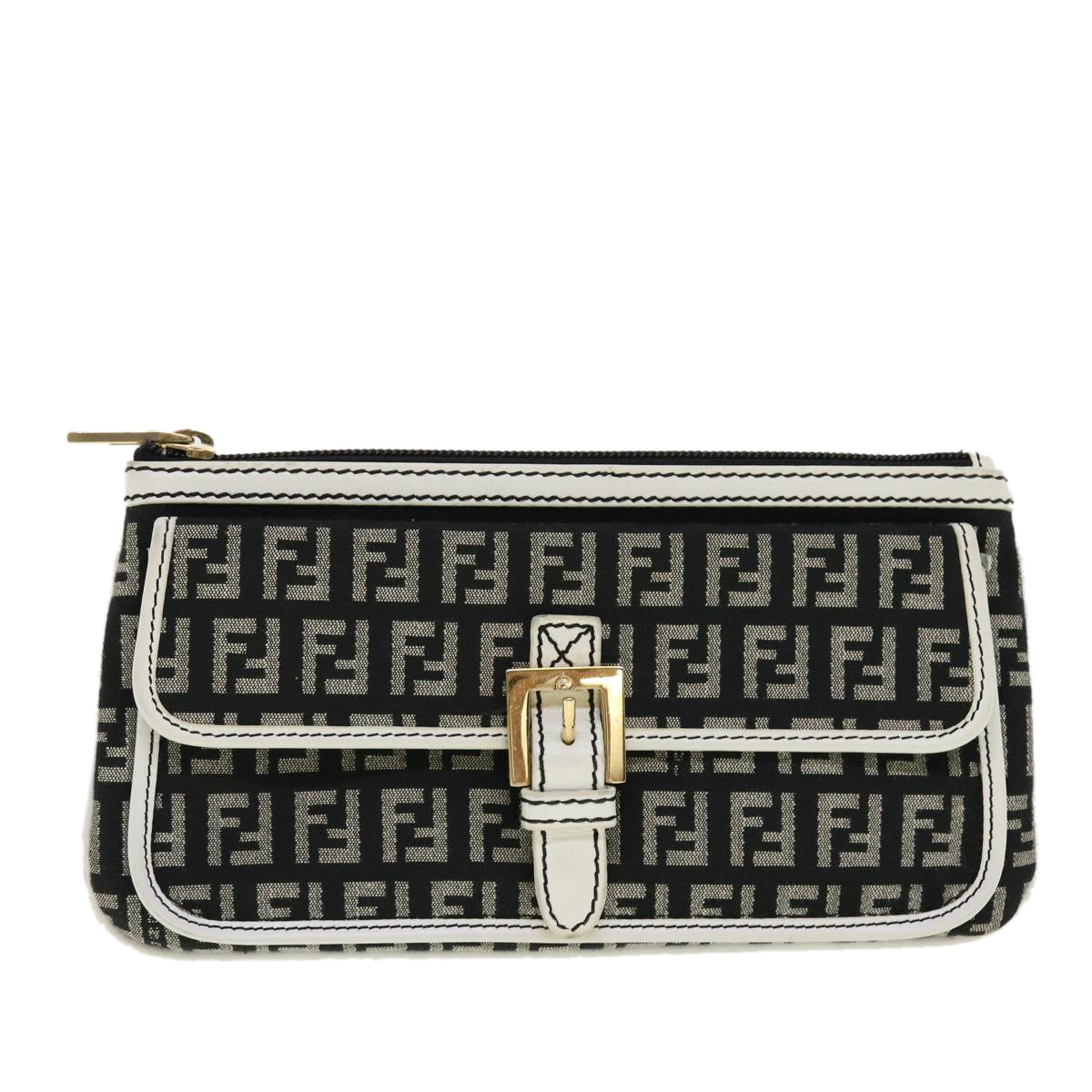 FENDI Zucchino Canvas Pouch Black rd5157
