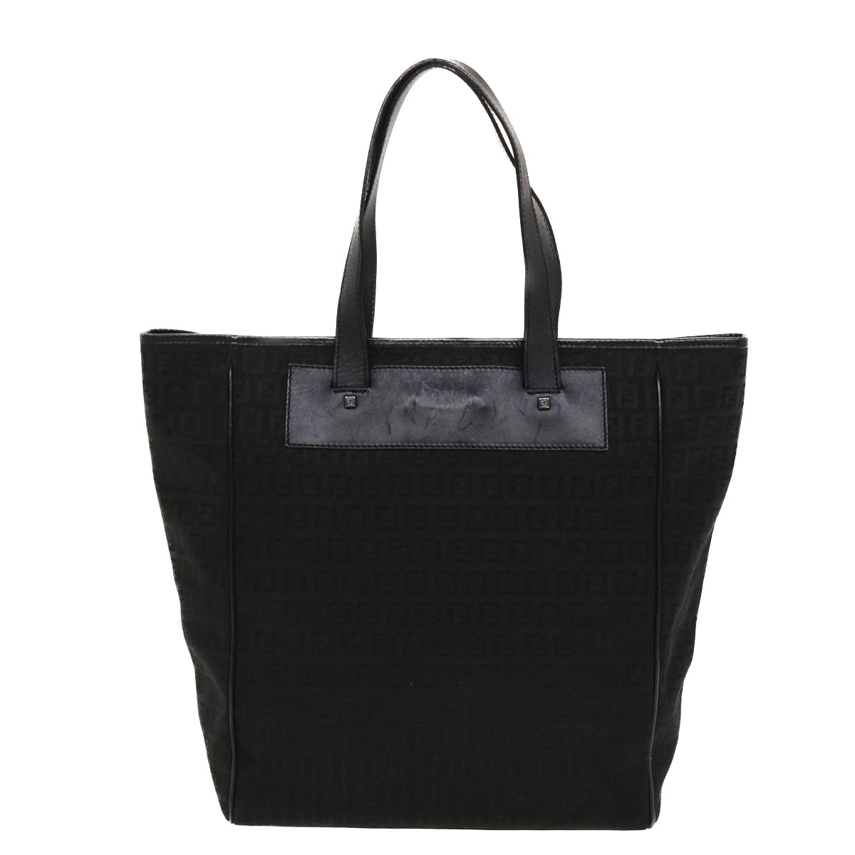 FENDI Zucchino Canvas Tote Bag Black rd5163