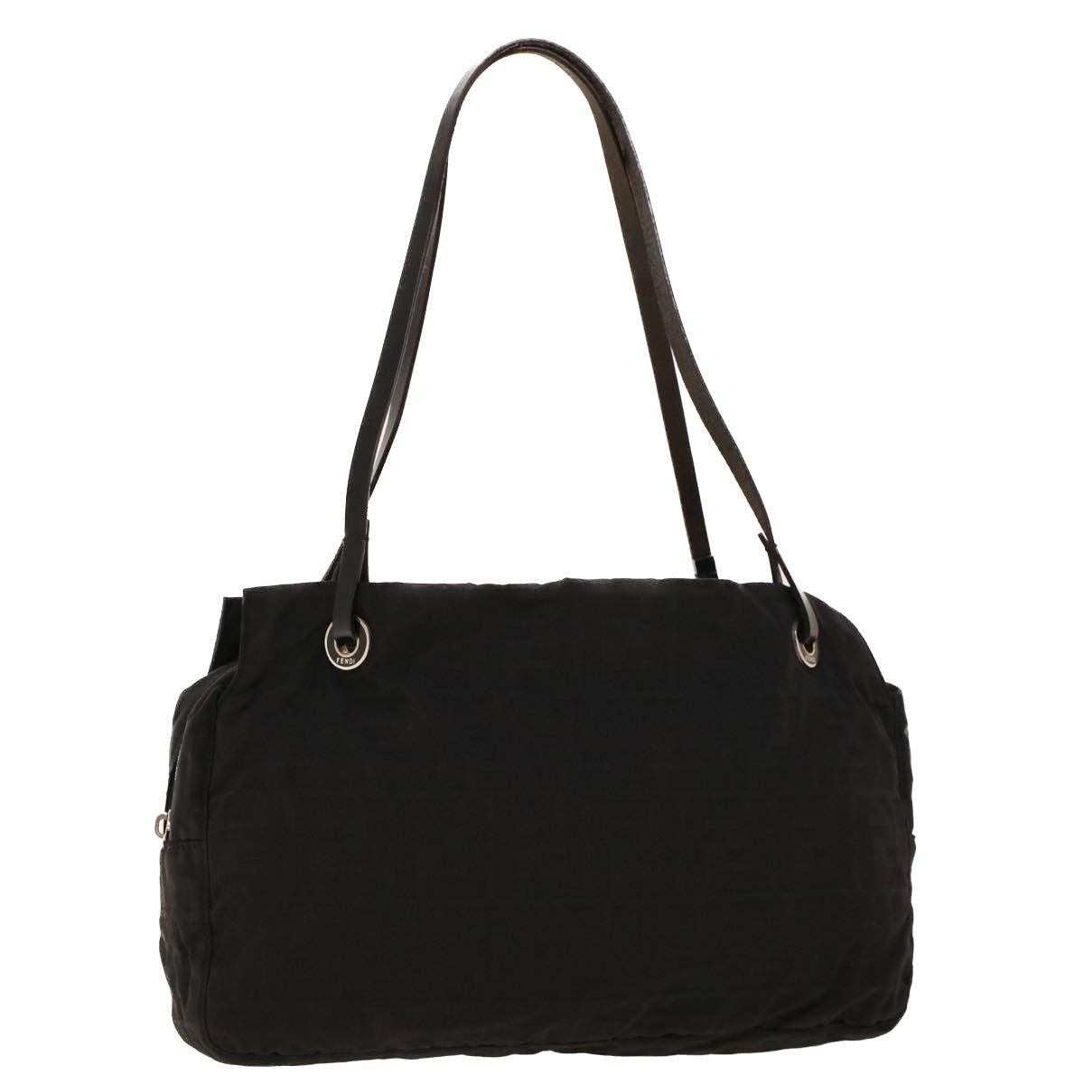 FENDI Zucca Canvas Shoulder Bag Black 222826619 rd5166