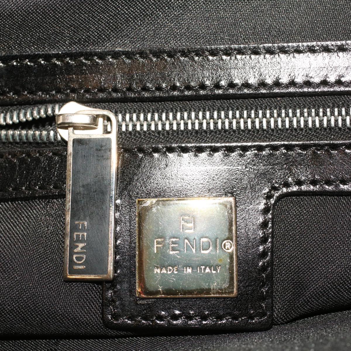 FENDI Zucca Canvas Shoulder Bag Black 222826619 rd5166