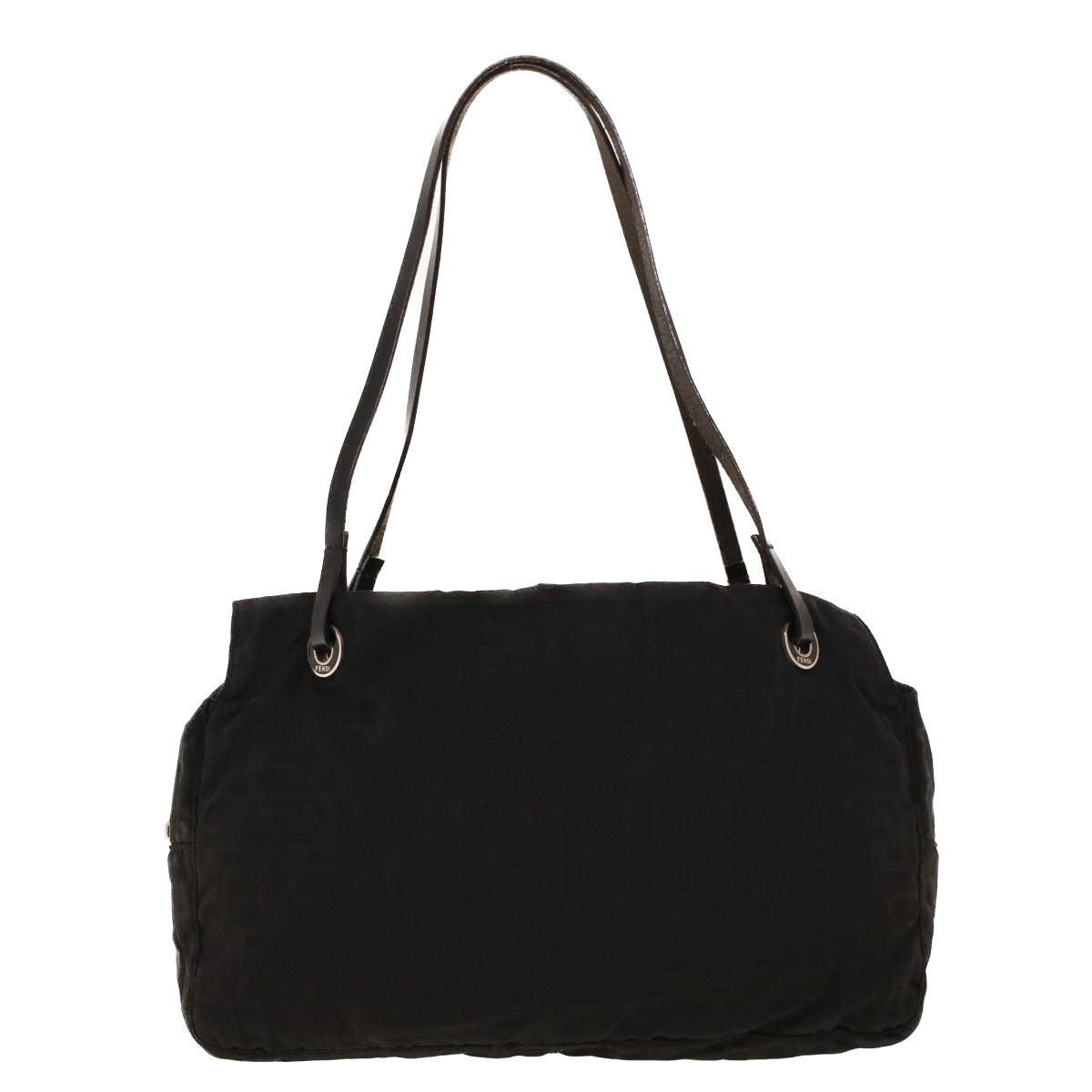 FENDI Zucca Canvas Shoulder Bag Black 222826619 rd5166