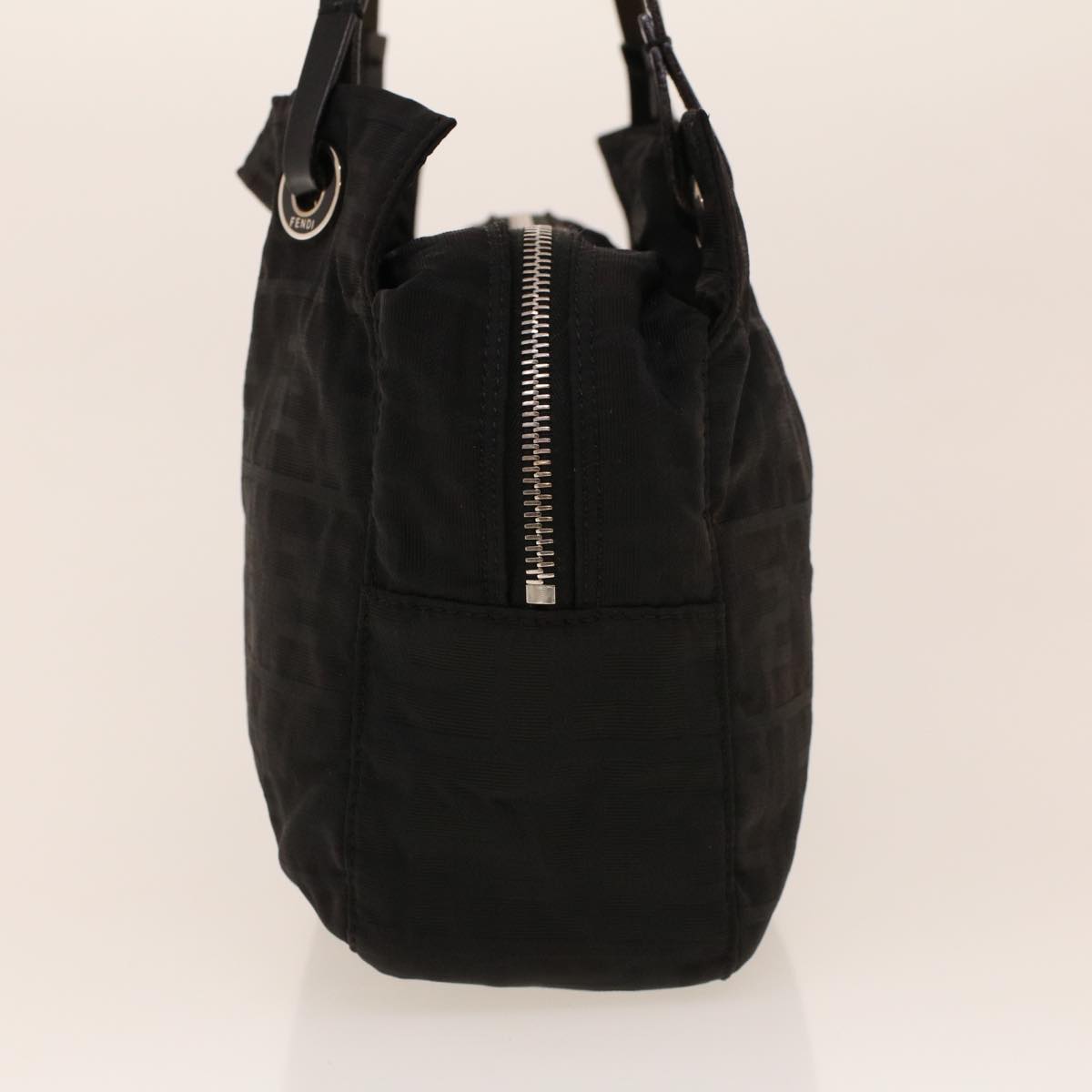FENDI Zucca Canvas Shoulder Bag Black 222826619 rd5166