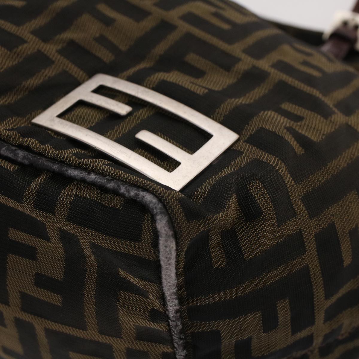 FENDI Zucca Canvas Hand Bag Black Brown 2220-26635-98 rd5177