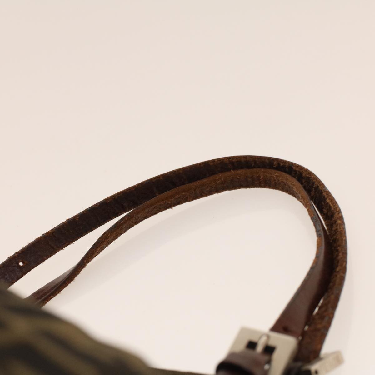 FENDI Zucca Canvas Hand Bag Black Brown 2220-26635-98 rd5177