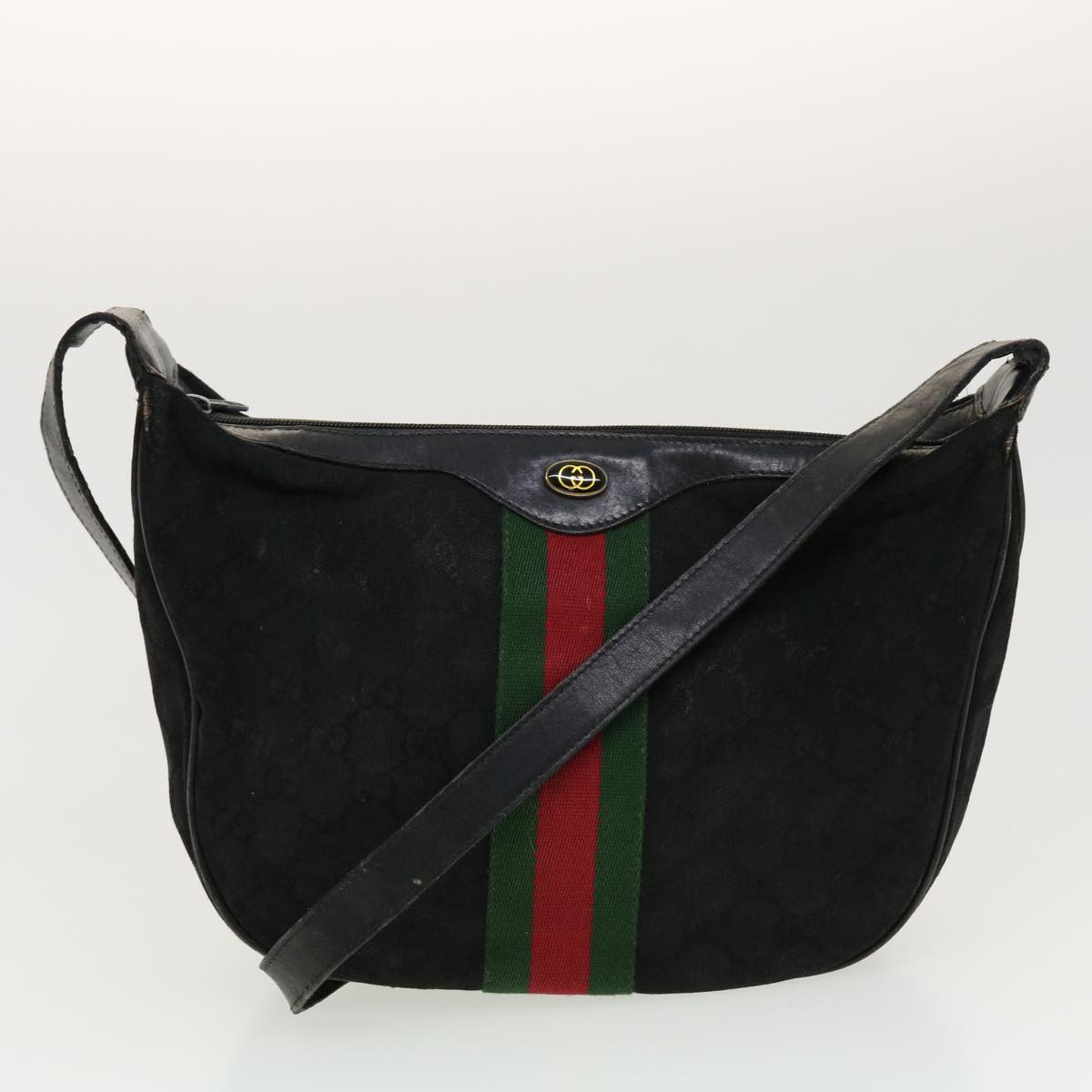 GUCCI GG Canvas Web Sherry Line Hand Bag 2Set Beige Black Red Green rd5182