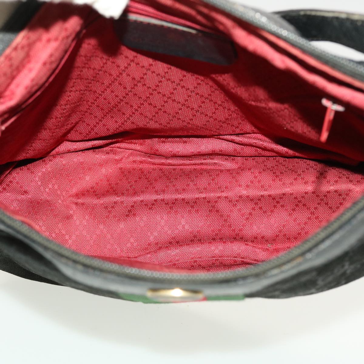 GUCCI GG Canvas Web Sherry Line Hand Bag 2Set Beige Black Red Green rd5182
