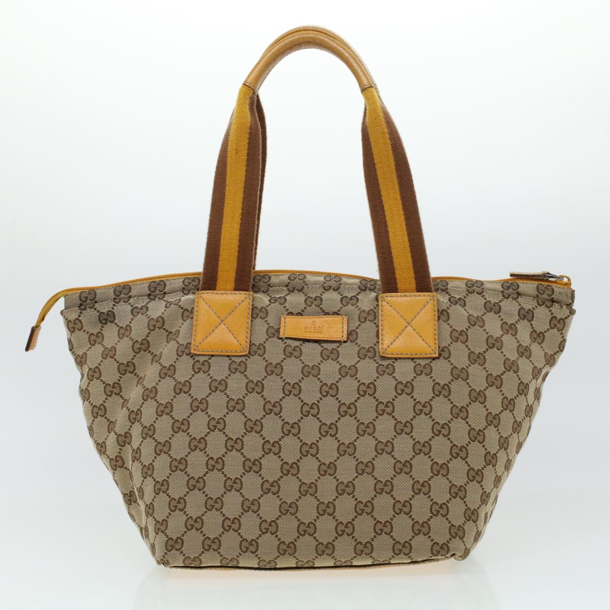 GUCCI GG Canvas Web Sherry Line Hand Bag 2Set Beige Red Green rd5183