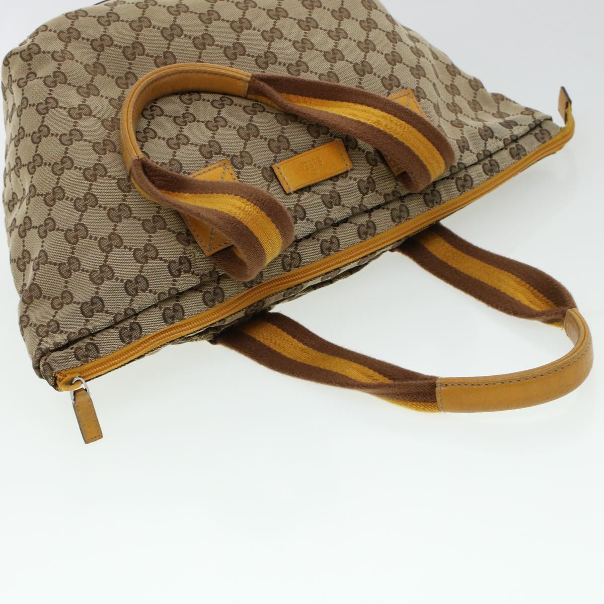 GUCCI GG Canvas Web Sherry Line Hand Bag 2Set Beige Red Green rd5183