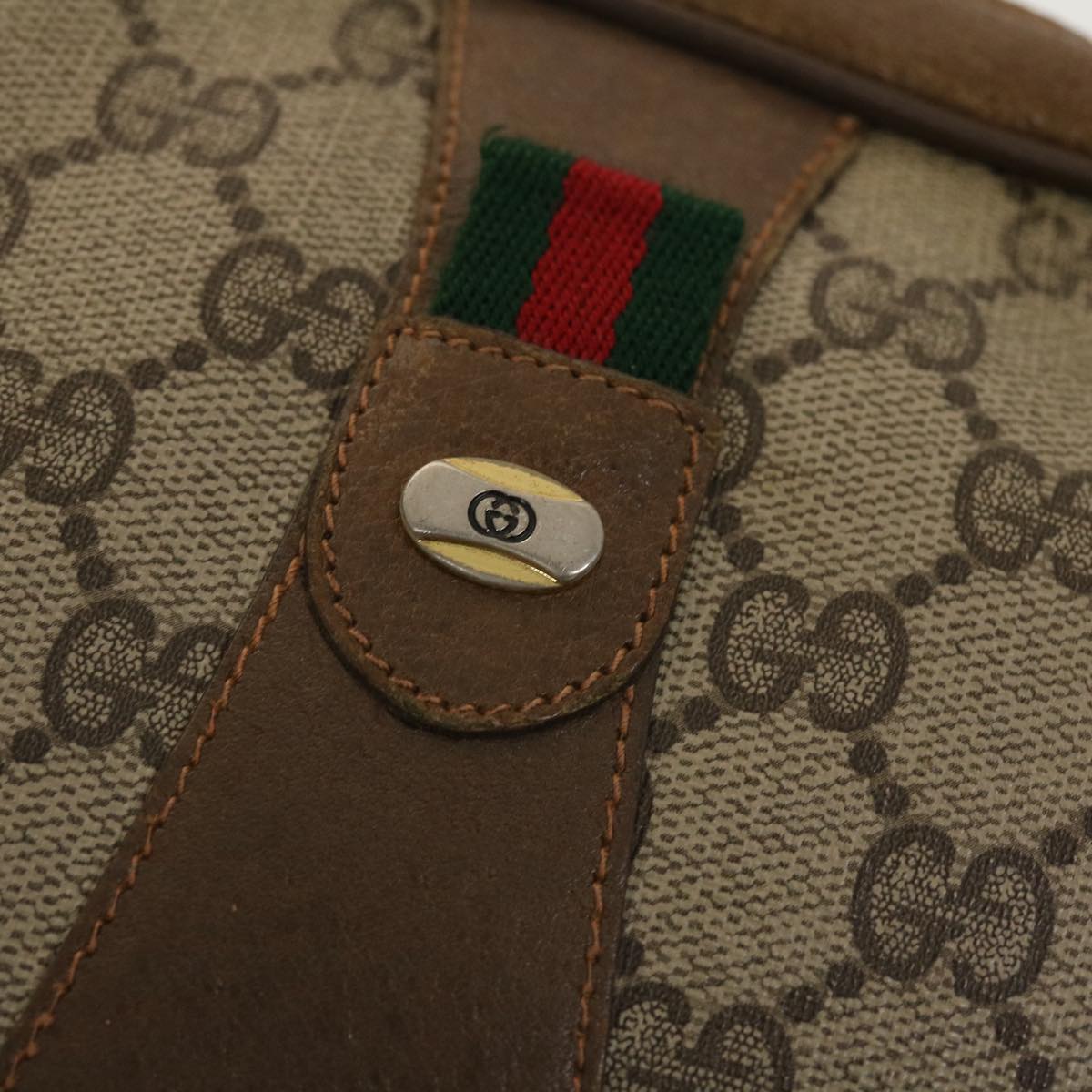 GUCCI GG Canvas Web Sherry Line Clutch Bag Beige Red Green 89.01.034 rd5247