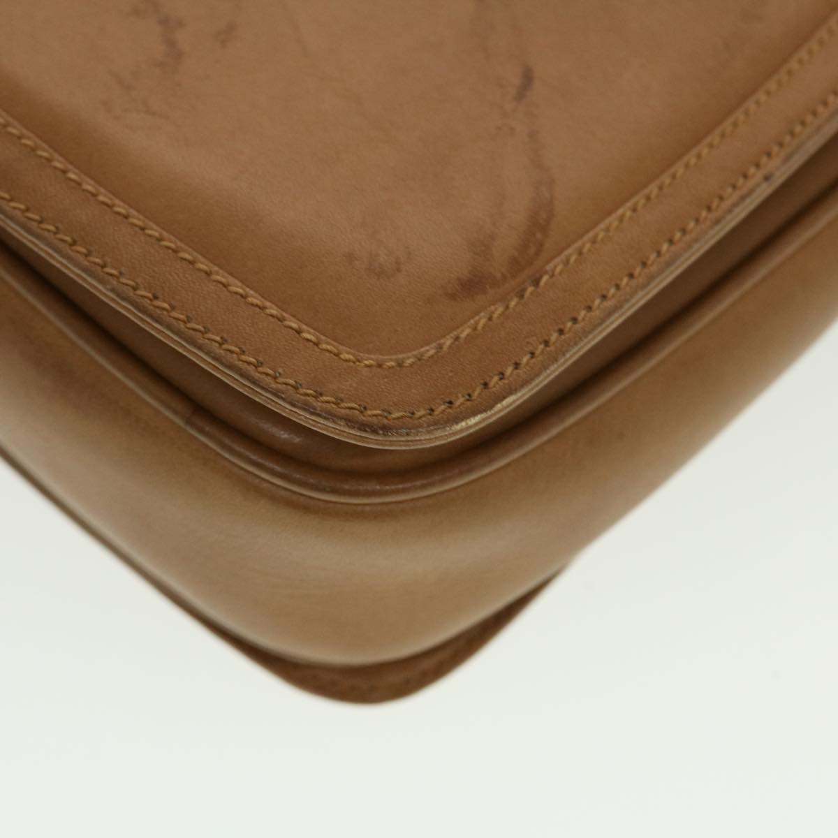 GUCCI Web Sherry Line Shoulder Bag Leather Brown Red Green rd5248