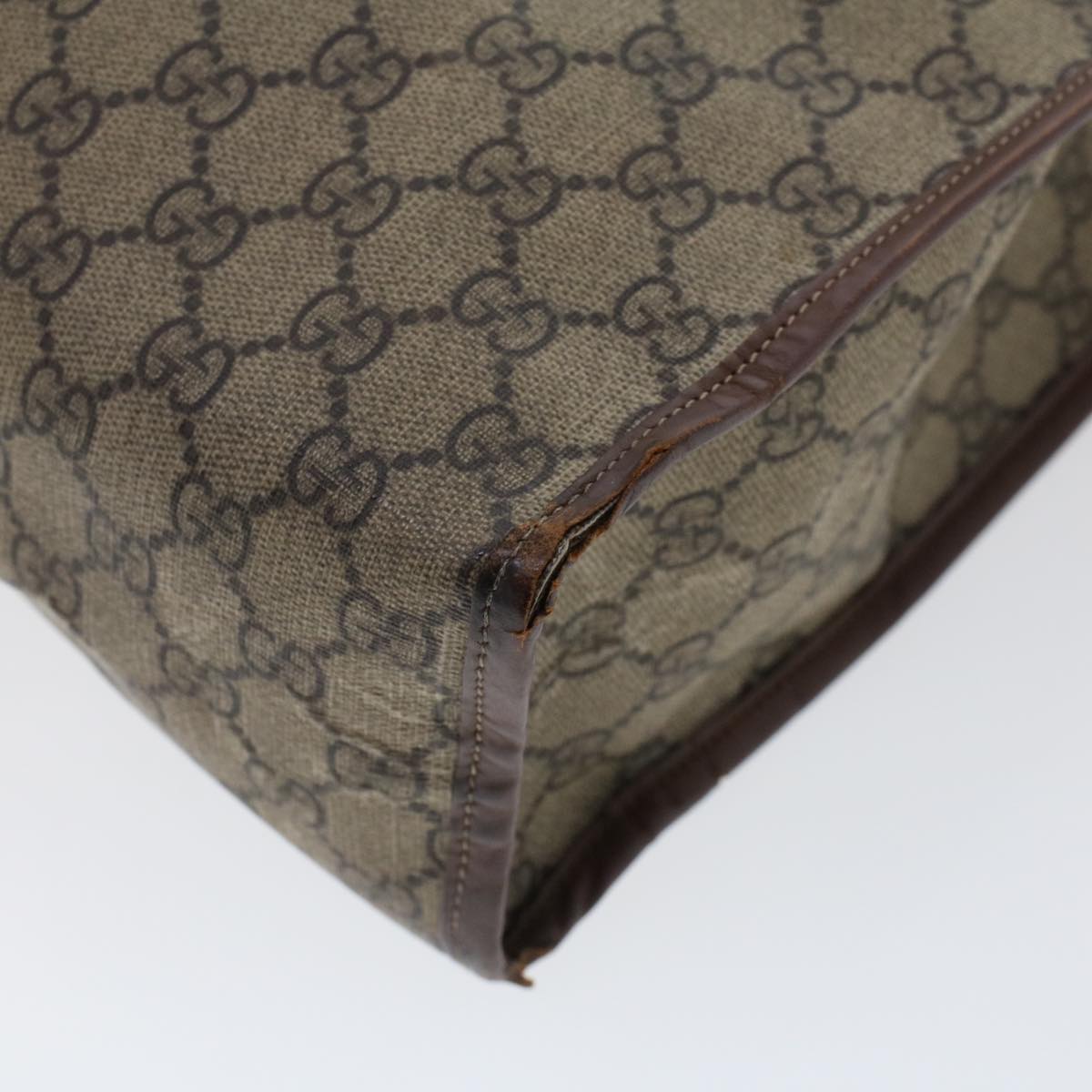 GUCCI GG Canvas Web Sherry Line Tote Bag Beige Red Green 211135 rd5255